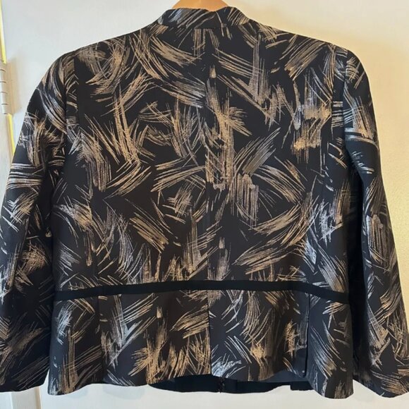 Lafayette 148 New York Black and Gold Brushstroke Blazer- Limited Edition - Picture 3 of 4
